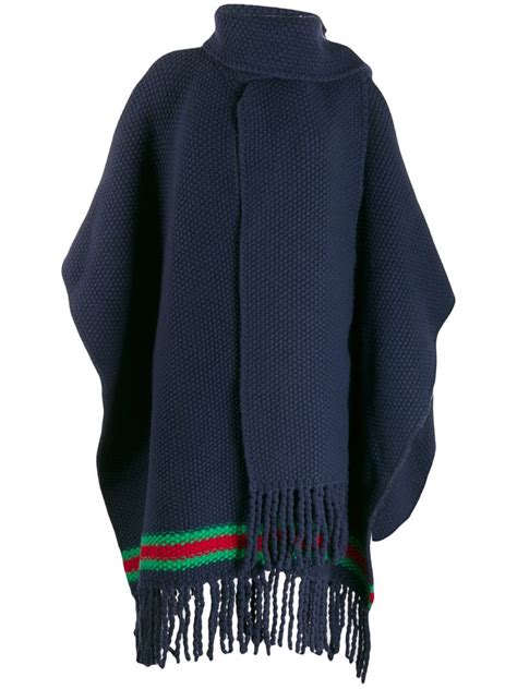 gucci womens cape|Gucci stripe poncho.